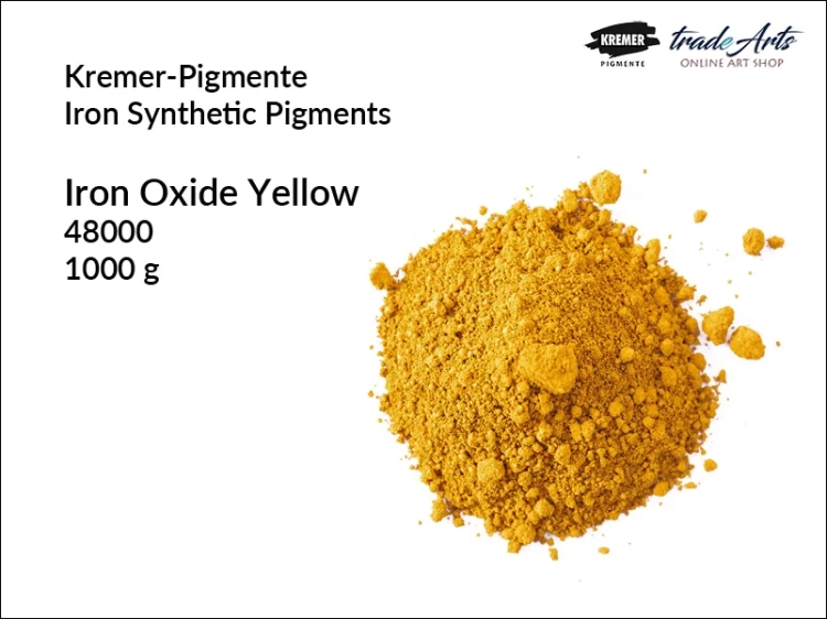 Iron Oxide Yellow Kremer-Pigmente, żółcień żelazowa jasna syntetyczna Kremer-Pigmente, Kremer-Pigmente - żółcień żelazowa jasna, żółcień żelazowa jasna syntetyczna, pigmenty, farby, malarstwo, tradearts,