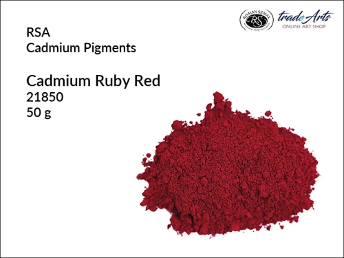 Pigmenty kadmowe RSA, pigment kadmowy - czerwień kadmowa rubinowa, pigmenty kadmowe, pigmenty historyczne, tradearts,