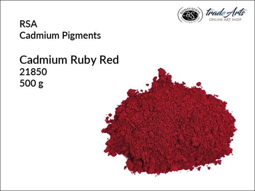 Pigmenty kadmowe RSA, pigment kadmowy - czerwień kadmowa rubinowa, pigmenty kadmowe, pigmenty historyczne, tradearts,