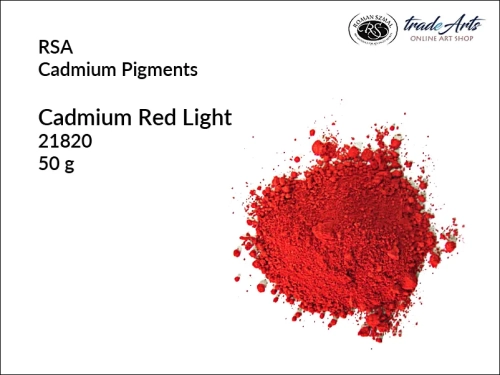 Pigmenty kadmowe RSA, pigment kadmowy - czerwień kadmowa jasna, pigmenty kadmowe, pigmenty historyczne, tradearts,