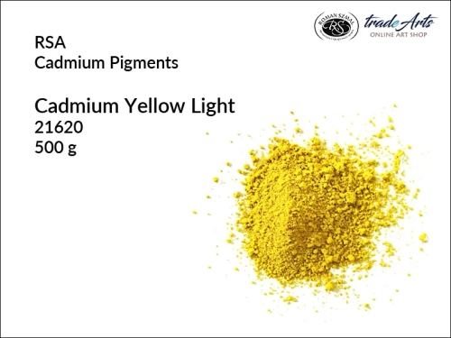 Pigmenty kadmowe RSA, pigment kadmowy - żółcień kadmowa jasna, pigmenty kadmowe, pigmenty historyczne, tradearts,