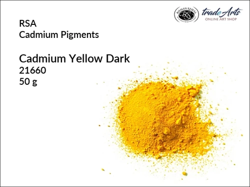 Pigmenty kadmowe RSA, pigment kadmowy - żółcień kadmowa ciemna, pigmenty kadmowe, pigmenty historyczne, tradearts,