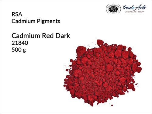 Pigmenty kadmowe RSA, pigment kadmowy - czerwień kadmowa ciemna, pigmenty kadmowe, pigmenty historyczne, tradearts,