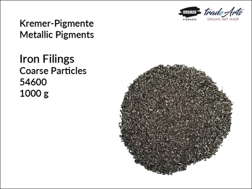 Iron Filings Kremer-Pigmente, opiłki żelazne Kremer-Pigmente, żelazne opiłki  Kremer-Pigmente, zelazne cząstki, żelazo, opiłki, proszki metaliczne, pigmenty metaliczne,