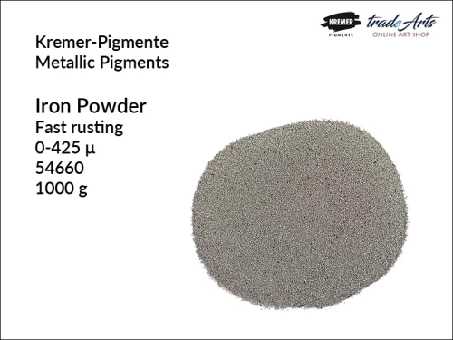 Iron Powder fast rusting Kremer-Pigmente, proszek żelazny Kremer-Pigmente, żelazo w proszku Kremer-Pigmente, zelazo sproszkowane, żelazo, proszki metaliczne, pigmenty metaliczne,