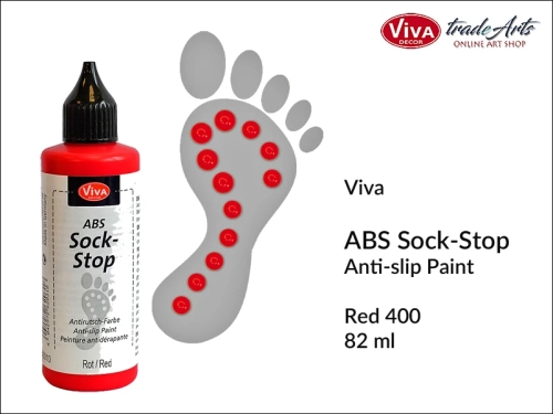 ABS Sock-Stop Viva Decor - Red 400, guma antypoślizgowa ABS Viva Decor, ABS Viva Decor guma antypoślizgowa w płynie, ABS Viva Decor guma w płynie, guma antypoślizgowa, guma w płynie,  guma ABS, tradearts,
