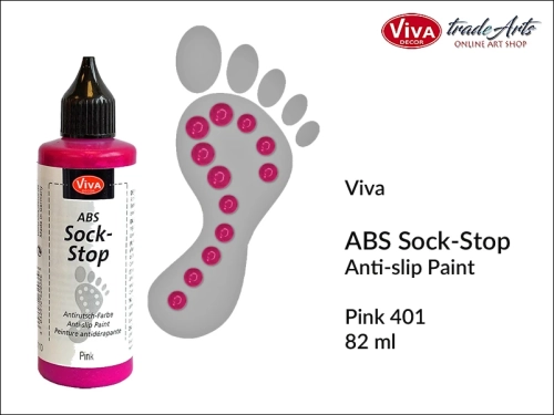 ABS Sock-Stop Viva Decor - Pink 401, guma antypoślizgowa ABS Viva Decor, ABS Viva Decor guma antypoślizgowa w płynie, ABS Viva Decor guma w płynie, guma antypoślizgowa, guma w płynie,  guma ABS, tradearts,