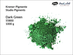Pigment do farb studyjnych Studio Pigment Kremer-Pigmente, kolor: Dark Green, opak. 1000 g