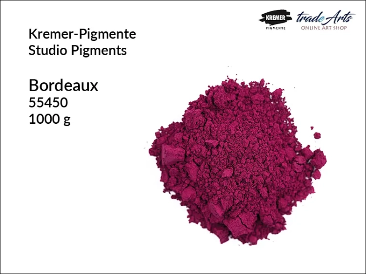 Pigmenty studyjne Kremer-Pigmente, pigmenty do farb studyjnych Kremer-Pigmente, pigment do farb studyjnych Bordeaux Kremer-Pigmente, pigment, pigmenty studyjne, pigmenty studyjne z wypełniaczem, Kremer-Pigmente, tradearts,