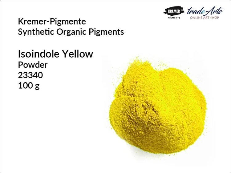 Pigment syntetyczny organiczny żółcień Isoindol Kremer-Pigmente, Kremer-Pigmente - żółcień Isoindol syntetyczna, pigmenty organiczne syntetyczne Kremer-Pigmente, pigmenty, pigmenty syntetyczne, Kremer-Pigmente, tradearts,