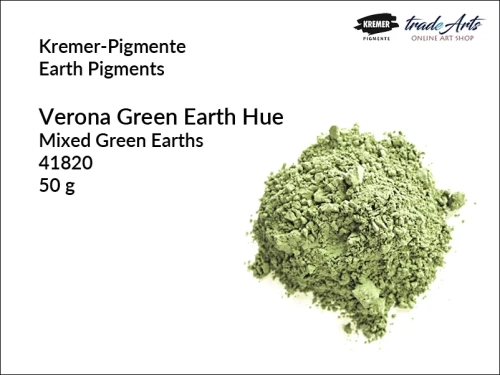Ziemia zielona z Werony imit. Kremer-Pigmente, Kremer-Pigmente - ziemia zielona z Werony imit.,  Verona Earth Kremer-Pigmente, pigmenty, pigmenty ziemne, pigmenty mieszane, tradearts,