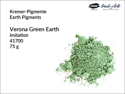 Ziemia zielona z Werony - zieleń Veroneza Kremer-Pigmente, Kremer-Pigmente - ziemia zielona z Werony  - zieleń Veroneza, Erkolana Earth Kremer-Pigmente, pigmenty, pigmenty ziemne, pigmenty mieszane, tradearts,