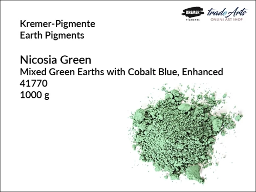 Zieleń z Nikozji Kremer-Pigmente, Kremer-Pigmente - zieleń z Nikozji, Nicosia Green Kremer-Pigmente, pigmenty, pigmenty ziemne, pigmenty mieszane, tradearts,