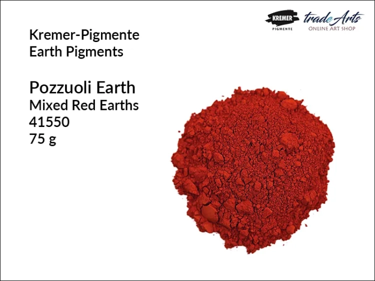 Puzzola - mieszanka czerwonych ziemi Kremer-Pigmente, Kremer-Pigmente - puzzola mieszanka czerwonych ziemi, Pozzuola Earth Kremer-Pigmente, pigmenty, pigmenty ziemne, pigmenty mieszane, tradearts,