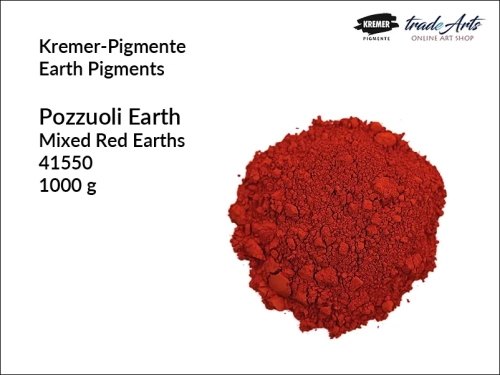 Puzzola - mieszanka czerwonych ziemi Kremer-Pigmente, Kremer-Pigmente - puzzola mieszanka czerwonych ziemi, Pozzuola Earth Kremer-Pigmente, pigmenty, pigmenty ziemne, pigmenty mieszane, tradearts,