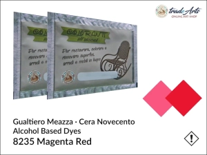 Barwnik (bejca) spirytusowy do drewna Gualtiero Meazza, kolor:  Magenta Red  8235, saszetka 8 g