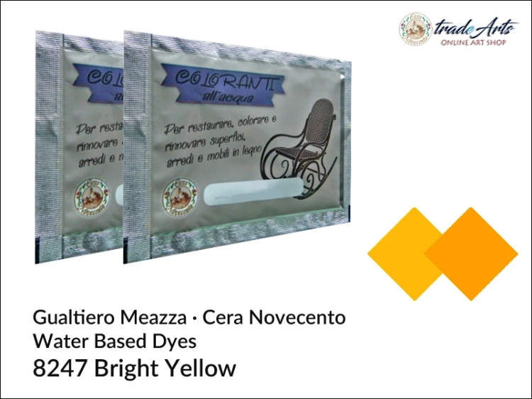 Bejca wodna Bright Yellow 8247 Cera Novecento, Cera Novecento - bejca wodna Bright Yellow 8247, barwnik wodny Bright Yellow 8247 Cera Novecento, barwniki, bejce wodne, Cera Novecento, tradearts,