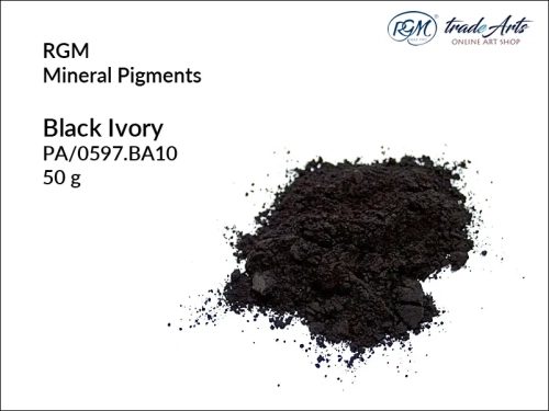 Pigment mineralny Black Ivory 597 RGM, RGM pigment mineralny Black Ivory 597, pigmenty mineralne RGM, pigmenty, pigment, pigmenty mineralne, barwienie, malarstwo, farby, RGM, tradearts,