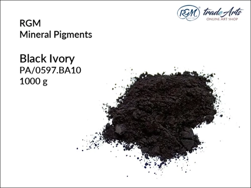 Pigment mineralny Black Ivory 597 RGM, RGM pigment mineralny Black Ivory 597, pigmenty mineralne RGM, pigmenty, pigment, pigmenty mineralne, barwienie, malarstwo, farby, RGM, tradearts,