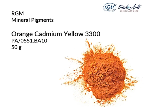 Pigment mineralny Orange Cadmium Yellow 551 RGM, RGM pigment mineralny Orange Cadmium Yellow 551, pigmenty mineralne RGM, pigmenty, pigment, pigmenty mineralne, barwienie, malarstwo, farby, RGM, tradearts,