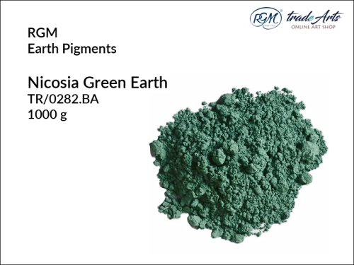 Pigment ziemny Nicosia Green Earth 282 RGM, RGM - pigment ziemny Nicosia Green Earth 282, pigmenty ziemne RGM, pigmenty naturalne, pigmenty RGM, pigment ziemny, pigment, RGM Earth Pigments, RGM,  tradearts,