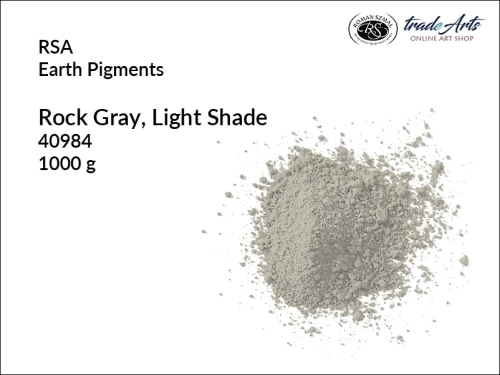 Szarość skalna jasny odcień RSA, RSA pigment ziemny szarość skalna, RSA Rock Gray Light Shade, pigmenty ziemne, pigmenty naturalne, pigmenty,  pigmenty ziemne czyste, RSA pigmenty, tradearts,