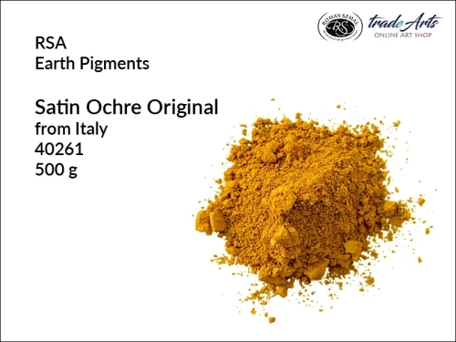 Satynober włoski oryginalny RSA, RSA pigment ziemny satynober włoski oryginalny, RSA Satin Ochre from Italy, pigmenty ziemne, pigmenty naturalne, pigmenty,  pigmenty ziemne czyste, RSA pigmenty, tradearts,