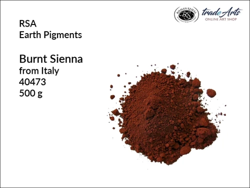 Siena palona włoska RSA oryginalny pigment ziemny, RSA siena palona włoska oryginalna, pigment ziemny siena palona włoska, RSA Burnt Sienna from Italy, siena palona włoska, pigmenty ziemne, tradearts,