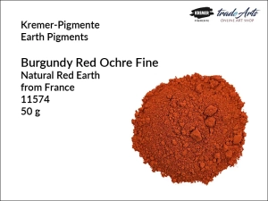 Pigment ziemny ochra czerwona burgundzka fine Kremer-Pigmente, opak. 50 g 