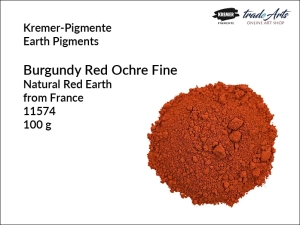 Pigment ziemny ochra czerwona burgundzka fine Kremer-Pigmente, opak. 100 g