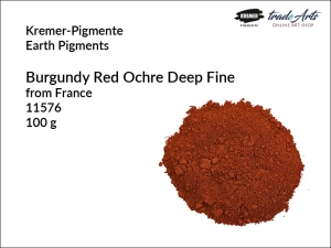Pigment ziemny ochra czerwona ciemna burgundzka fine Kremer-Pigmente, opak. 100 g 