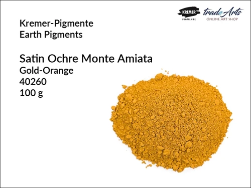 Pigment ziemny ochra satynowa Monte Amiata Kremer-Pigmente, Kremer-Pigmente - pigment ziemny ochra satynowa Monte Amiata, pigmenty ziemne, pigmenty naturalne, pigmenty,  pigmenty ziemne czyste, Kremer-Pigmente, tradearts,