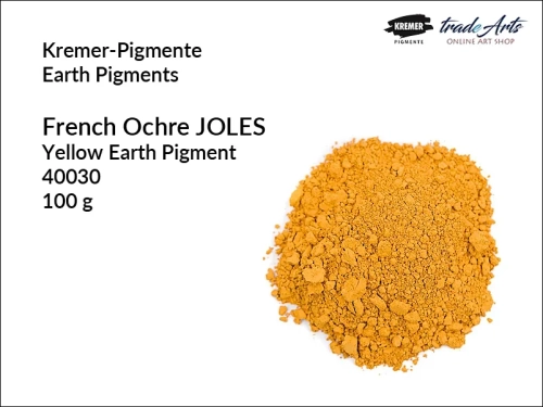 Pigment ziemny ugier złotawy francuski JOLES Kremer-Pigmente, Kremer-Pigmente - pigment ziemny ugier złotawy francuski JOLES, pigmenty ziemne, pigmenty naturalne, pigmenty,  pigmenty ziemne czyste, Kremer-Pigmente, tradearts,