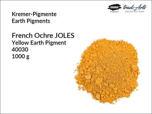 Pigment ziemny ugier złotawy francuski JOLES Kremer-Pigmente, Kremer-Pigmente - pigment ziemny ugier złotawy francuski JOLES, pigmenty ziemne, pigmenty naturalne, pigmenty,  pigmenty ziemne czyste, Kremer-Pigmente, tradearts,