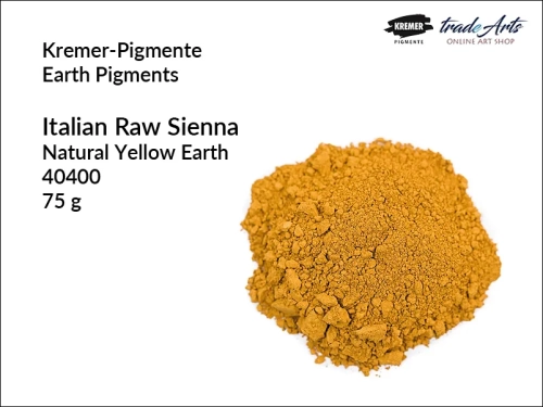Pigment ziemny ziemia sienieńska żółta włoska Kremer-Pigmente, Kremer-Pigmente - pigment ziemny ziemia sienieńska żółta włoska, pigmenty ziemne, pigmenty naturalne, pigmenty,  pigmenty ziemne czyste, Kremer-Pigmente, tradearts,