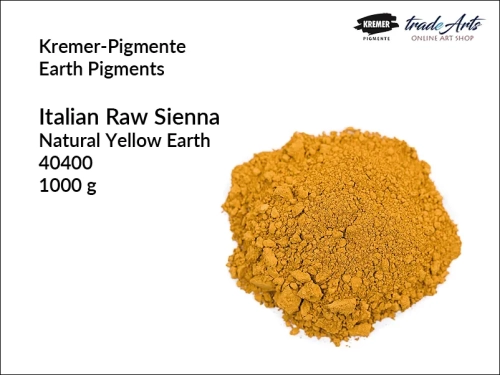Pigment ziemny ziemia sienieńska żółta włoska Kremer-Pigmente, Kremer-Pigmente - pigment ziemny ziemia sienieńska żółta włoska, pigmenty ziemne, pigmenty naturalne, pigmenty,  pigmenty ziemne czyste, Kremer-Pigmente, tradearts,