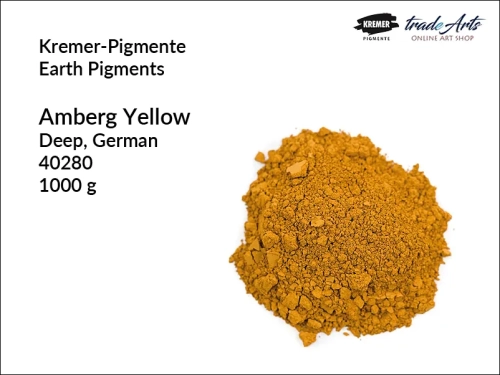 Amberg Yellow German Earth Pigment Kremer-Pigmente, Kremer-Pigmente - żółcień ambergiańska ciemna, żółcień ambergiańska,  pigmenty ziemne, pigmenty naturalne, pigmenty, Kremer-Pigmente żółcień ambergiańska,