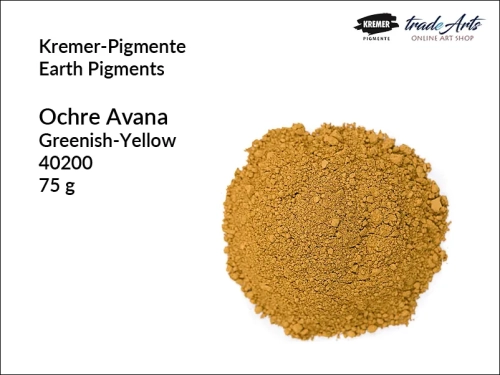 Pigment ziemny ugier francuski AVANA Kremer-Pigmente, Kremer-Pigmente - pigment ziemny ugier francuski AVANA, pigmenty ziemne, pigmenty naturalne, pigmenty,  pigmenty ziemne czyste, Kremer-Pigmente, tradearts,