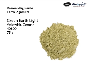 Pigment ziemny ziemia zielona jasna, niemiecka Kremer-Pigmente, opak. 75 g