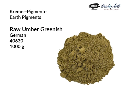 Pigment ziemny umbra zielonkawa niemiecka Kremer-Pigmente, Kremer-Pigmente - pigment ziemny umbra zielonkawa ciemna, pigmenty ziemne, pigmenty naturalne, pigmenty,  pigmenty ziemne czyste, Kremer-Pigmente, tradearts,