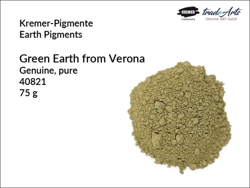 Pigment ziemny ziemia zielona z Werony Kremer-Pigmente, Kremer-Pigmente - pigment ziemny ziemia zielona z Werony, pigmenty ziemne, pigmenty naturalne, pigmenty,  pigmenty ziemne czyste, Kremer-Pigmente, tradearts,