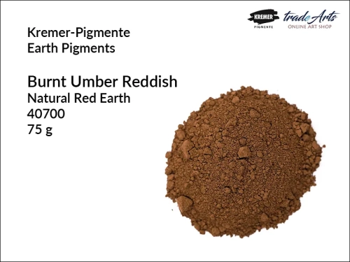 Pigment ziemny umbra czerwonawa palona Kremer-Pigmente, Kremer-Pigmente - pigment ziemny umbra czerwonawa palona, pigmenty ziemne, pigmenty naturalne, pigmenty,  pigmenty ziemne czyste, Kremer-Pigmente, tradearts,