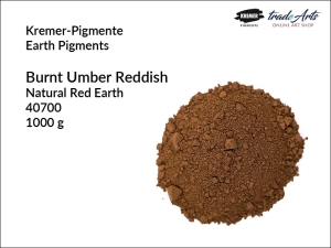 Pigment ziemny umbra czerwonawa palona, włoska Kremer-Pigmente, opak. 1000 g