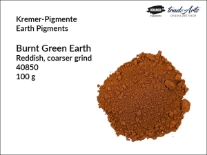 Pigment ziemny ziemia zielona palona, czerwonawa, ziarnista Kremer-Pigmente, opak. 100 g