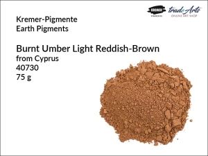 Pigment ziemny umbra palona czerwonawa jasna, cypryjska Kremer-Pigmente, opak. 75 g
