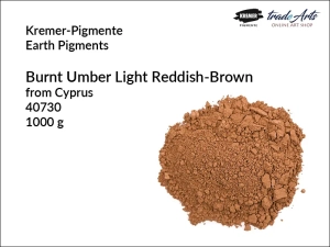 Pigment ziemny umbra palona czerwonawa jasna, cypryjska Kremer-Pigmente, opak. 1000 g