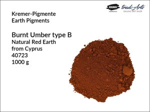 Pigment ziemny umbra palona typ B, cypryjska Kremer-Pigmente, opak. 1000 g