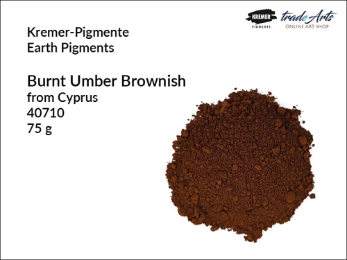 Pigment ziemny umbra palona brązowawa cypryjska Kremer-Pigmente, Kremer-Pigmente - pigment ziemny umbra palona brązowawa cypryjska, pigmenty ziemne, pigmenty naturalne, pigmenty,  pigmenty ziemne czyste, Kremer-Pigmente, tradearts,