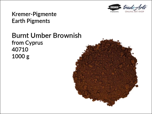 Pigment ziemny umbra palona brązowawa cypryjska Kremer-Pigmente, Kremer-Pigmente - pigment ziemny umbra palona brązowawa cypryjska, pigmenty ziemne, pigmenty naturalne, pigmenty,  pigmenty ziemne czyste, Kremer-Pigmente, tradearts,