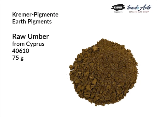 Raw Umber from Cyprus Earth Pigment Kremer-Pigmente, Kremer-Pigmente - umbra naturalna cypryjska, umbra naturalna z Cypru,  pigmenty ziemne, pigmenty naturalne, pigmenty, Kremer-Pigmente umbra naturalna cypryjska,